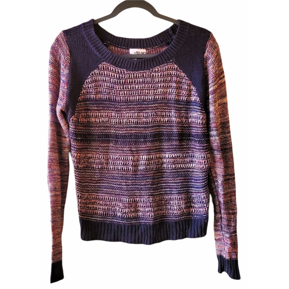ABOUND Open Knit Cotton Striped Sweater Small